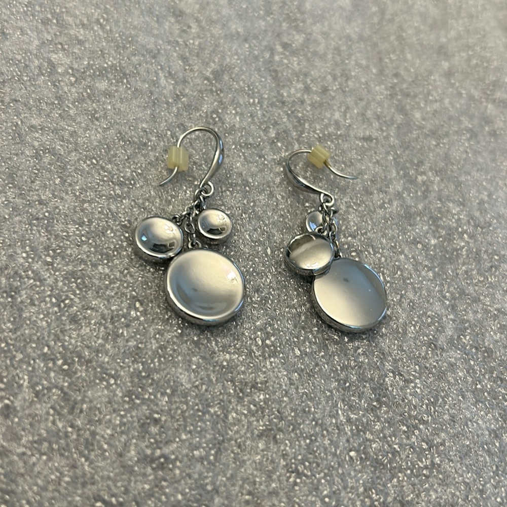 WHBM Silvertone Hanging Earrings